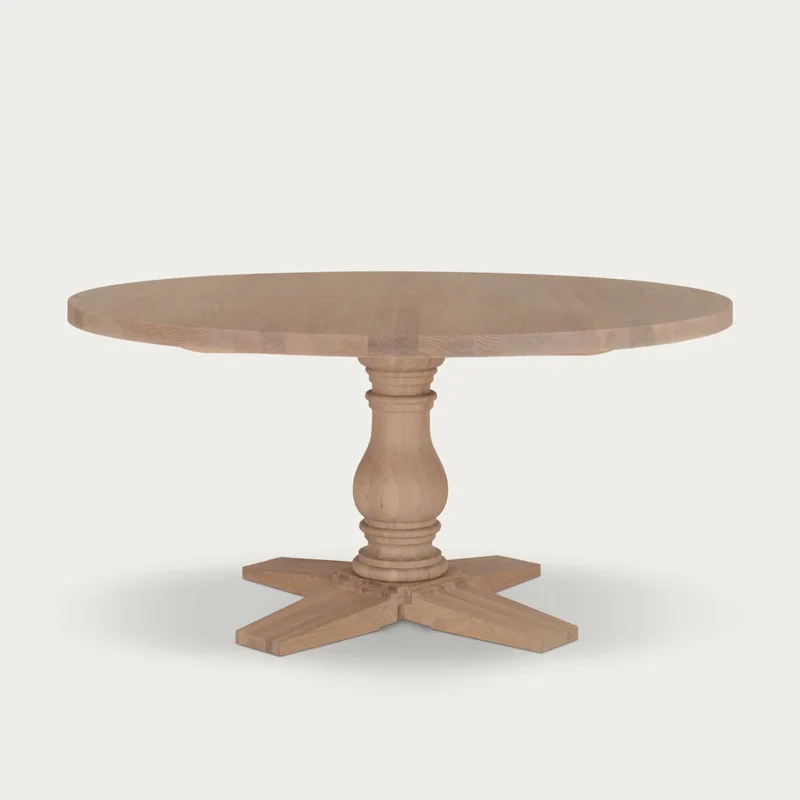Balmoral Round Dining Table, Natural Oak