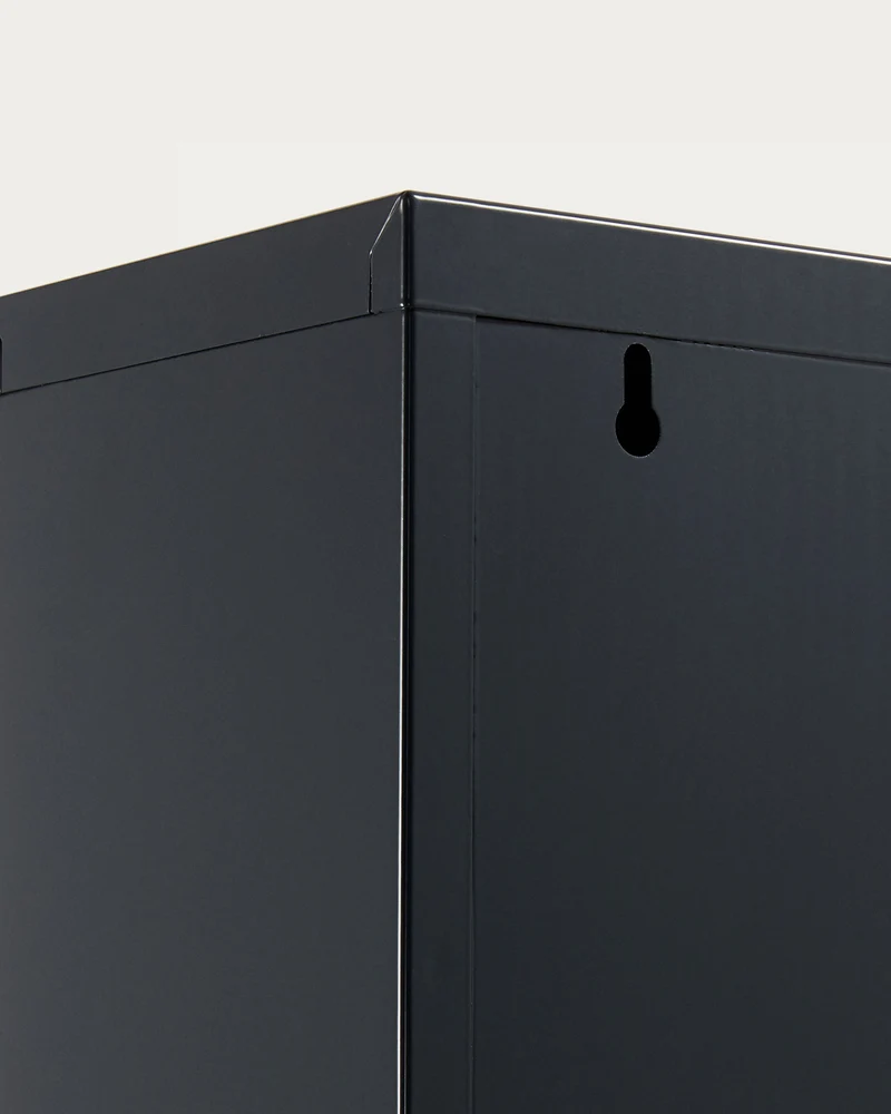 Ode shoe rack with 3 doors in dark grey, 50 x 103 cm