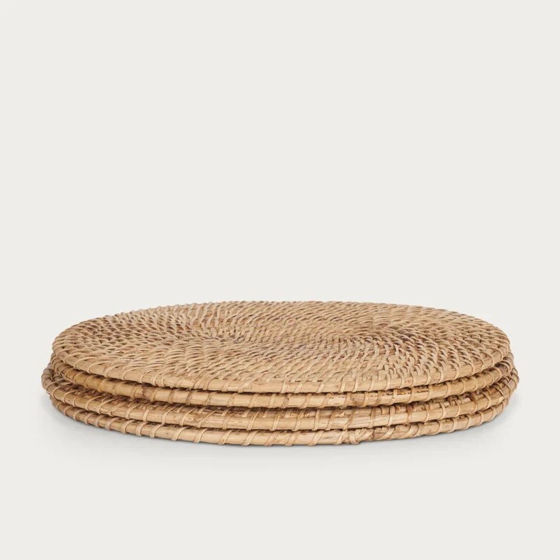Ashbourne Rattan Oval Placemats Set of 4
