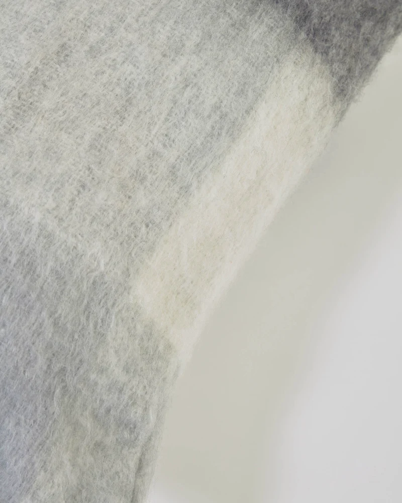 Catarina white and grey check cushion cover 45 x 45 cm