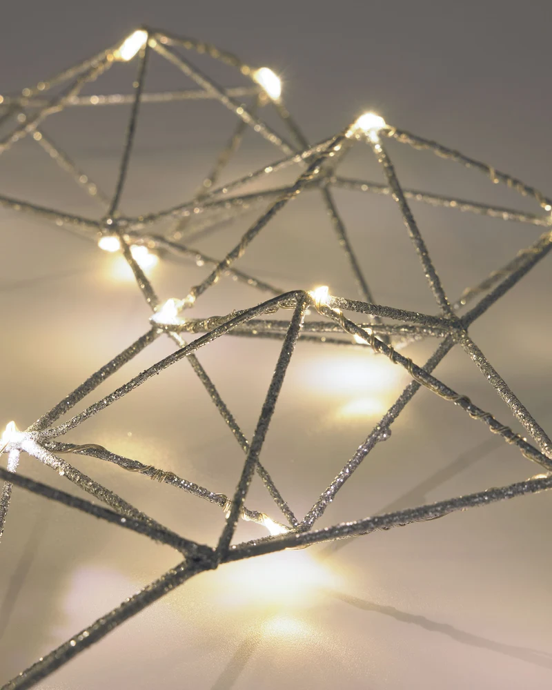 Mishell illuminated wreath in grey 35 cm