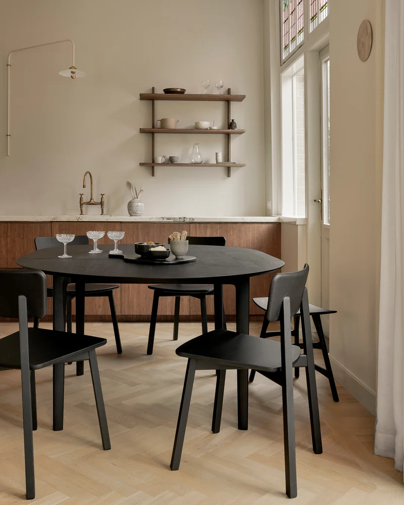Bok Extendable Dining Table - Oak Black