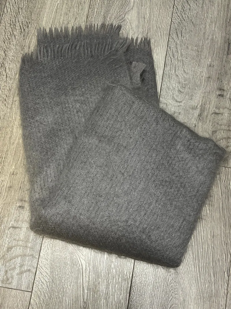 Cotswald Natural Mohair Pewter 135 x 190