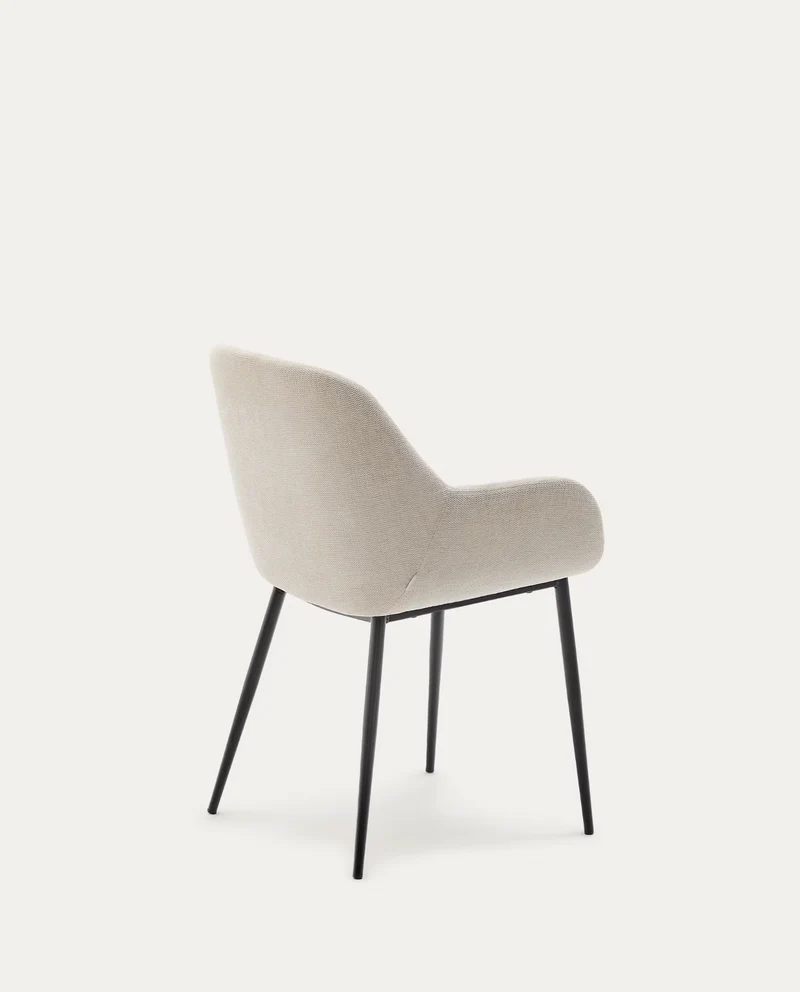 Konna Chair Beige & Black Leg