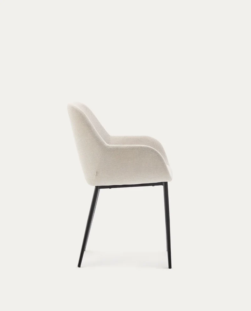 Konna Chair Beige & Black Leg