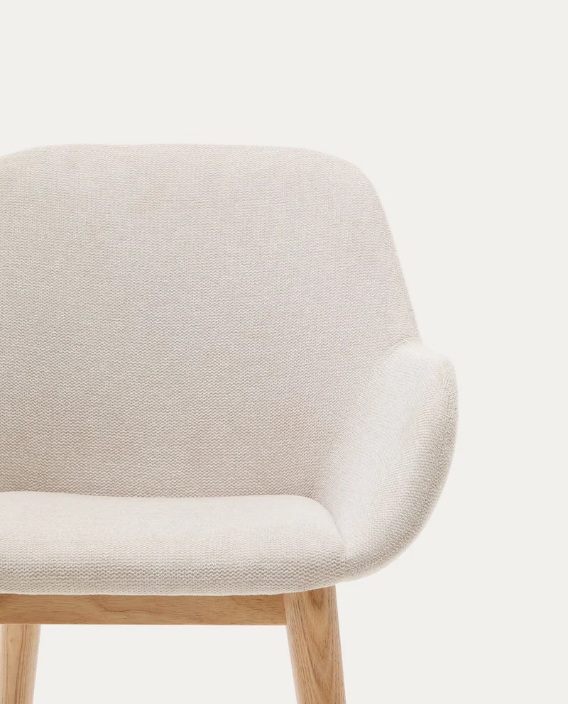 Konna Chair Beige & Natural Finish