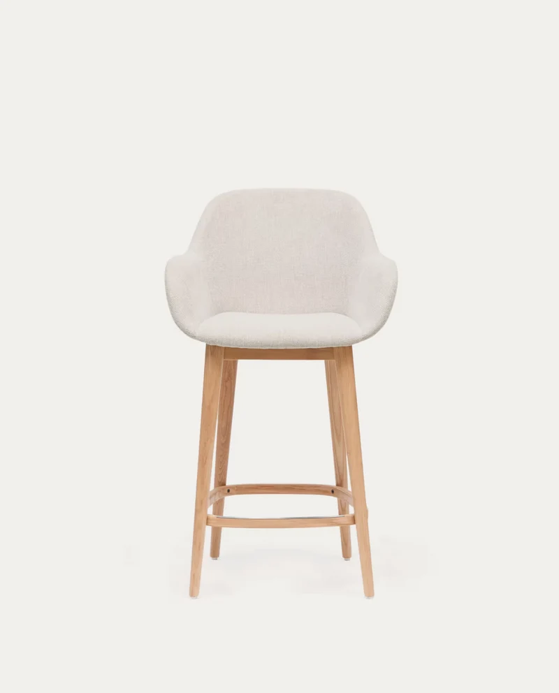 Konna Stool Beige & Light Finish 65 cm