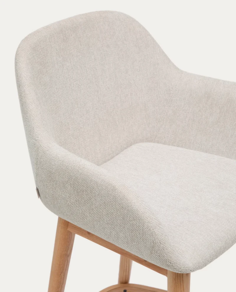 Konna Stool Beige & Light Finish 65 cm