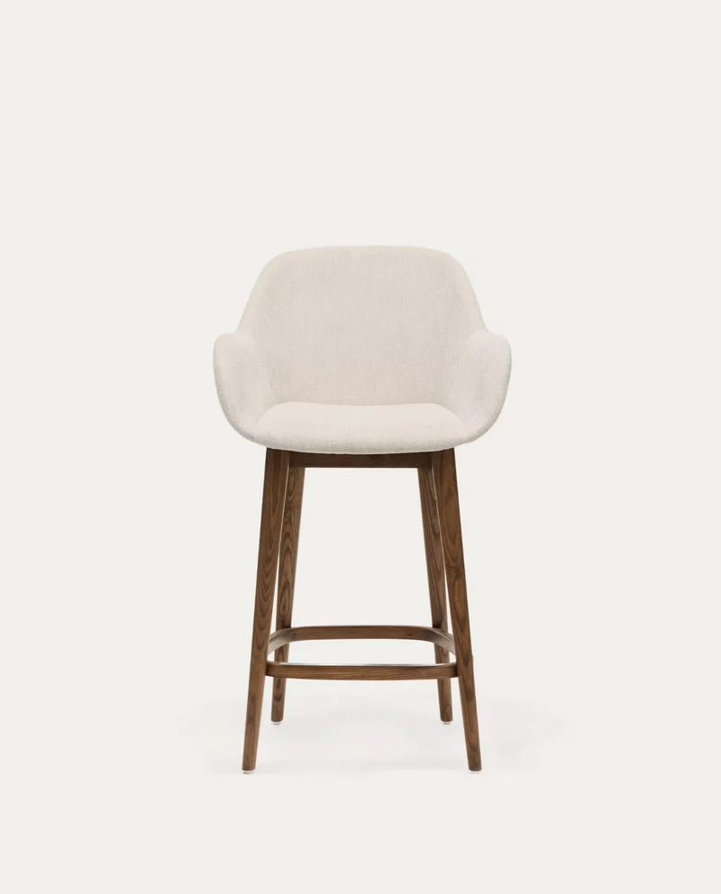 Konna Stool Beige & Dark Finish 65cm