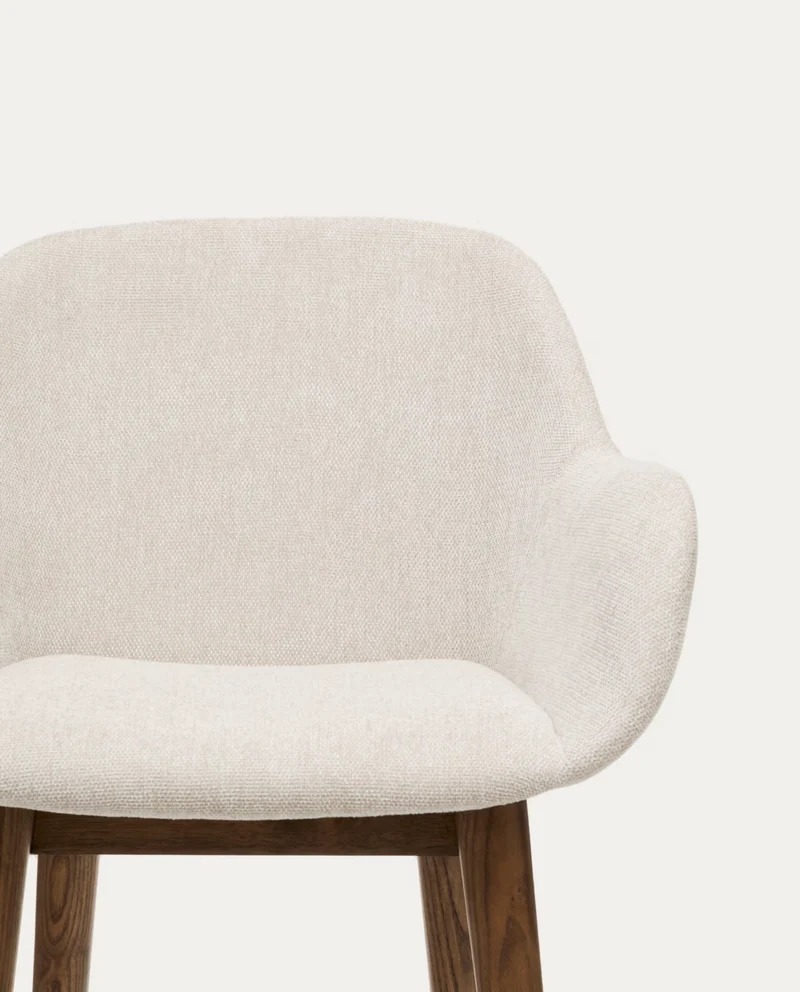 Konna Stool Beige & Dark Finish 65cm