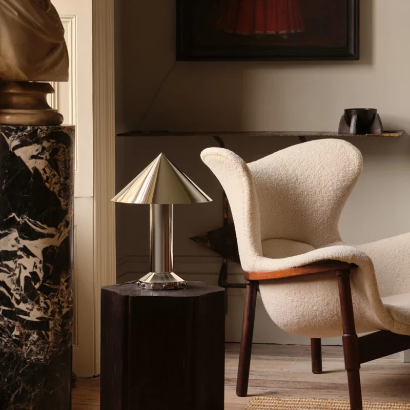 Aged Brass Structure Table Lamp