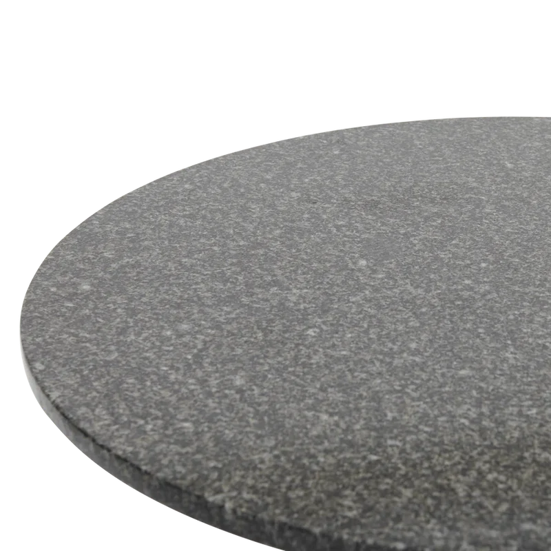 Boscombe Round Bistro Table with Granite Top, Black