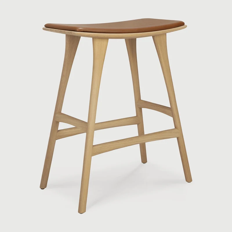 Osso Counter Stool - Cognac Leather