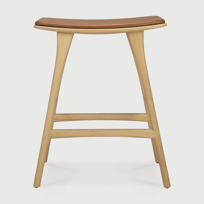 Osso Counter Stool - Cognac Leather