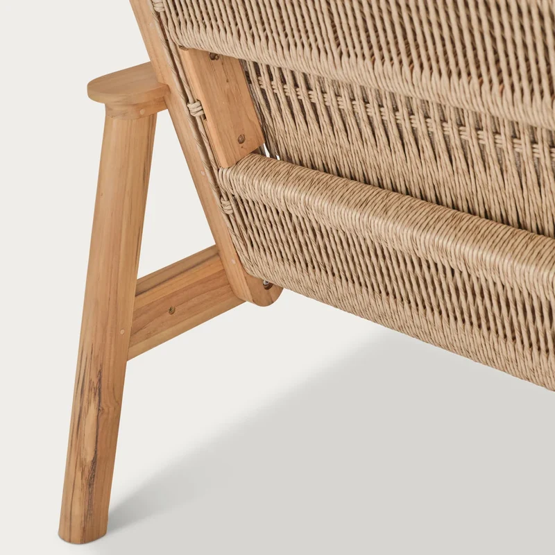 Kew Teak Armchair with Natural Cushions