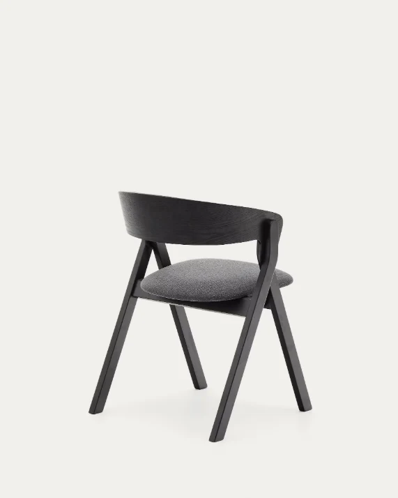Godia Chair Black & Grey Chenille