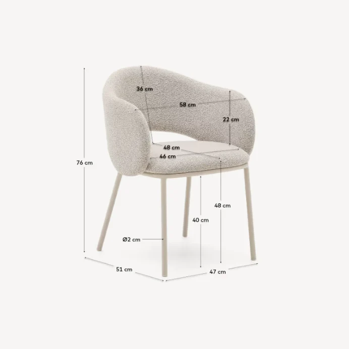 Maina Thick Chenille & Steel