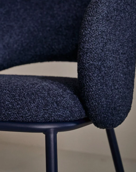 Maina Blue Chenille & Steel
