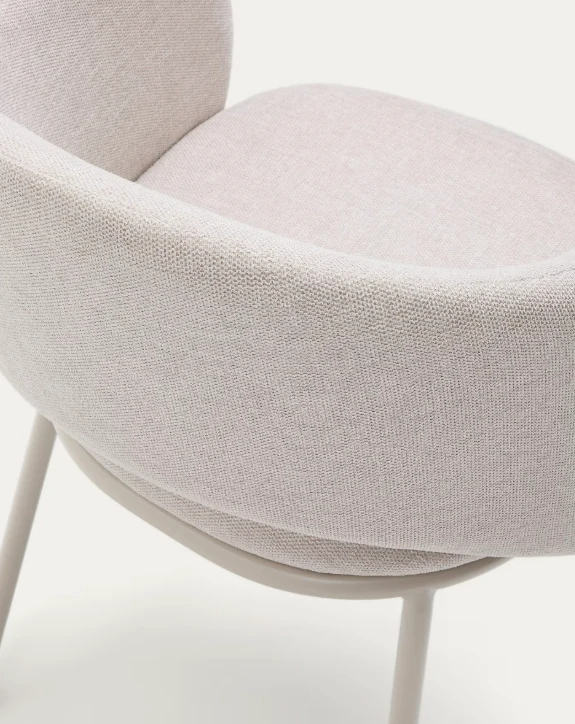 Maina Chair Beige & Steel