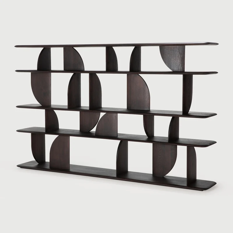 Geometric Rack Teak Dark Brown