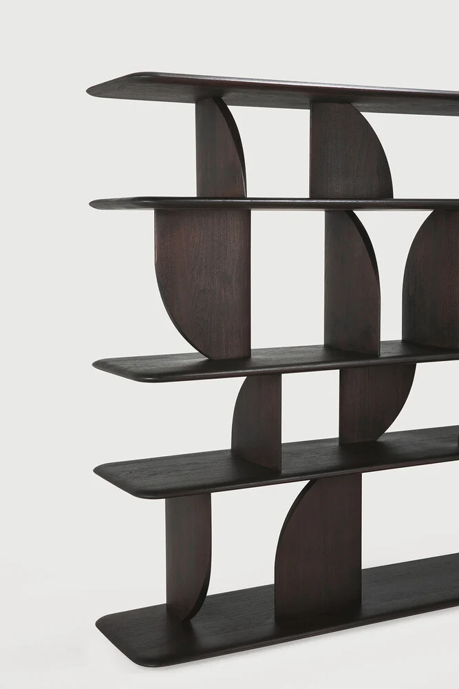 Geometric Rack Teak Dark Brown