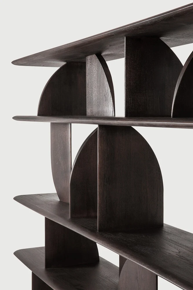 Geometric Rack Teak Dark Brown