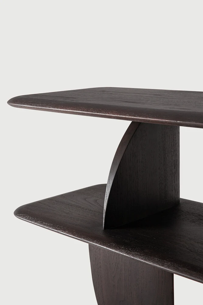 Geometric Rack Teak Dark Brown