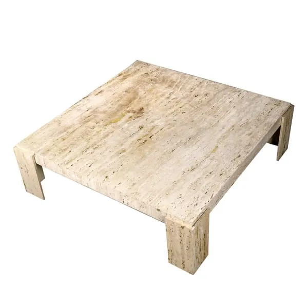 Santiago Travertine Marble Coffee Table