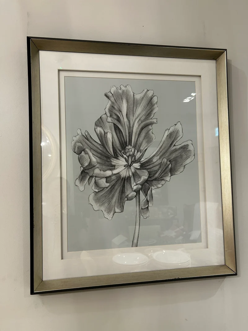 Fleur Charcoal Flower A3