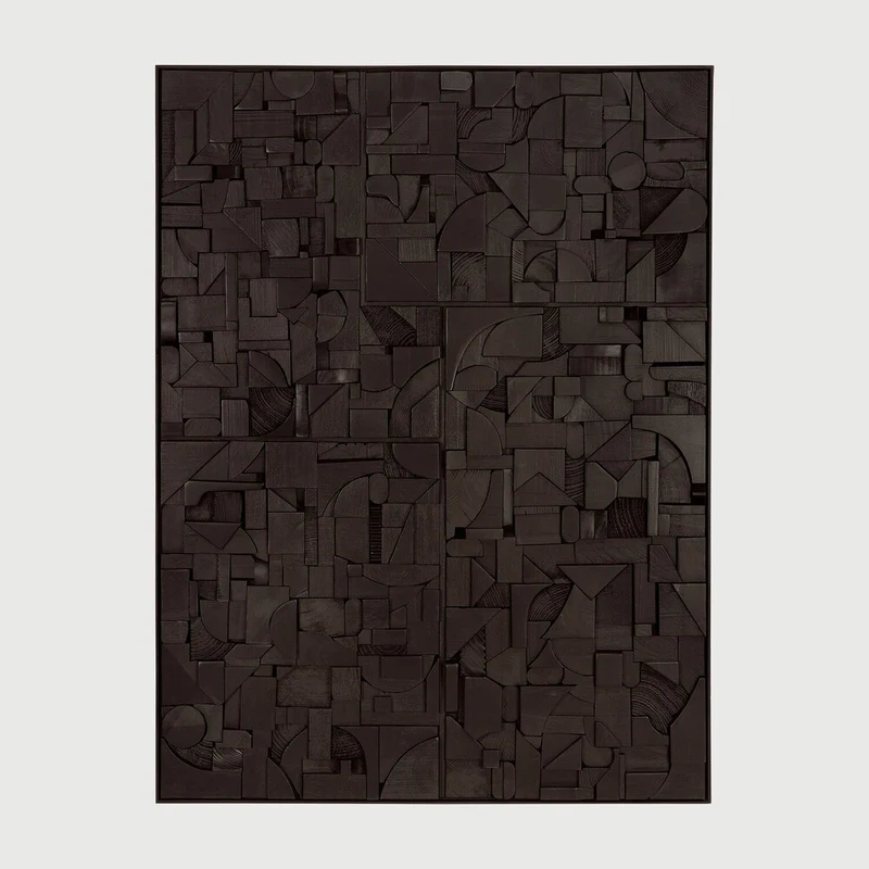 Bricks Wall Art / Black
