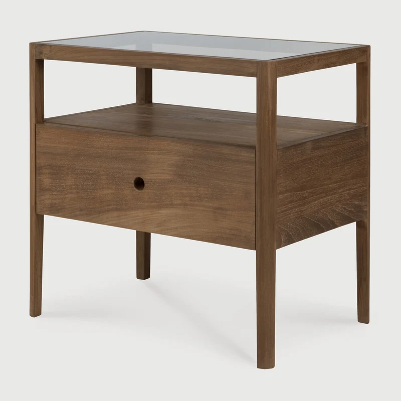 Spindle Bedside Table - Reclaimed Teak