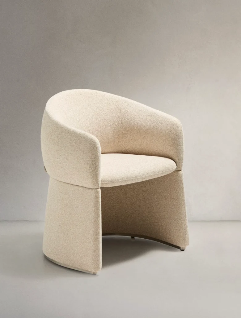 Bosca Chair Beige Chenille