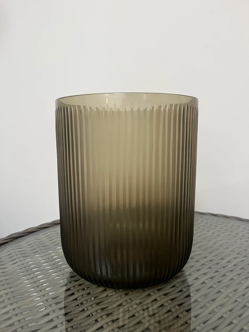 Brockley Glass Hurricane - Smoke