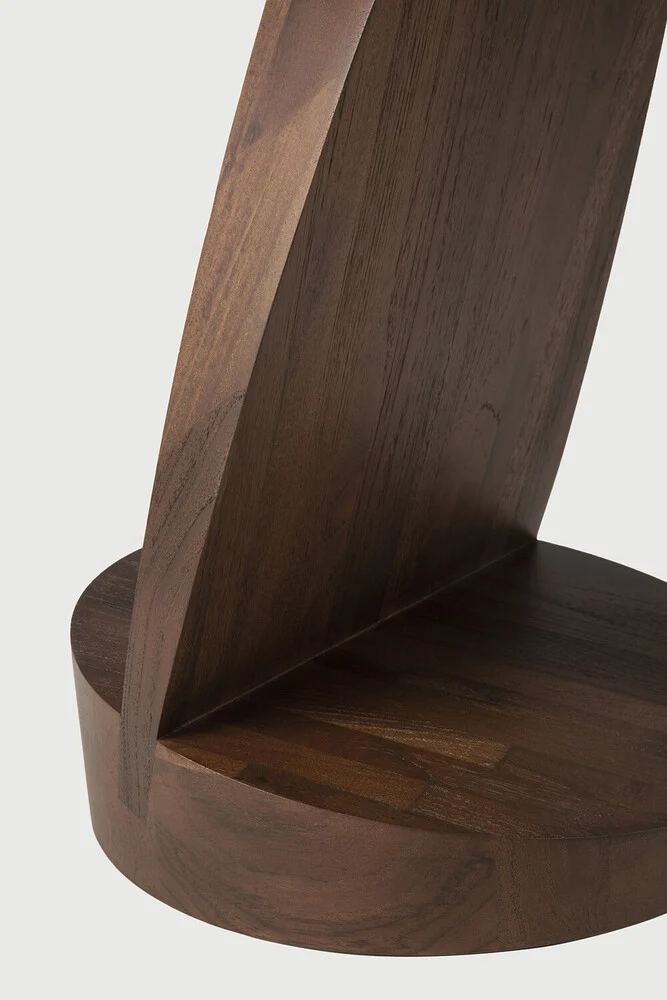 Oblic Side Table - Teak Brown