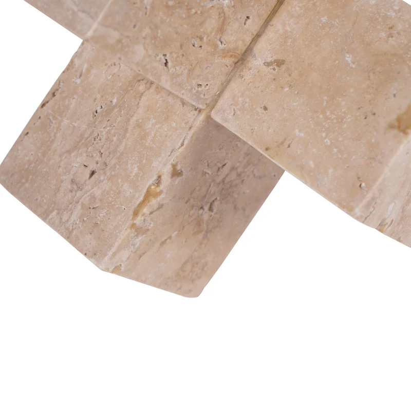 Catania Travertine Cross Sculpture