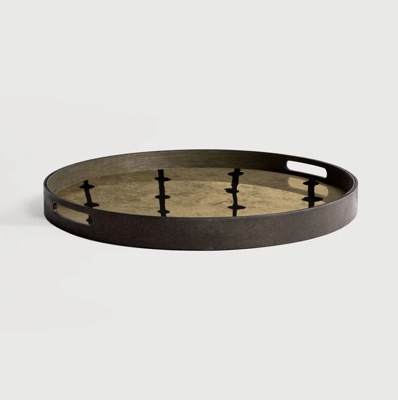Gold Leaf Glass Tray