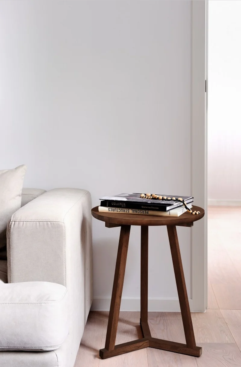 Teak Tripod Side Table