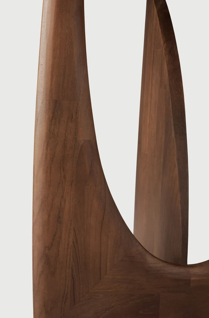 Teak Geometric Side Table