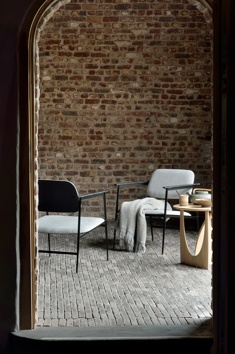 Oak Geometric Side Table