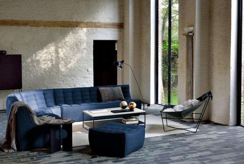 N701 Footstool - Blue