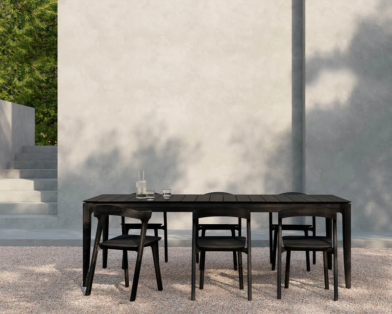 Bok Outdoor Dining Chair - Teak Black