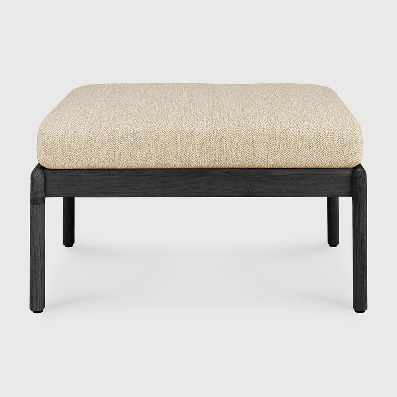 Jack Outdoor Footstool - Teak Black Natural