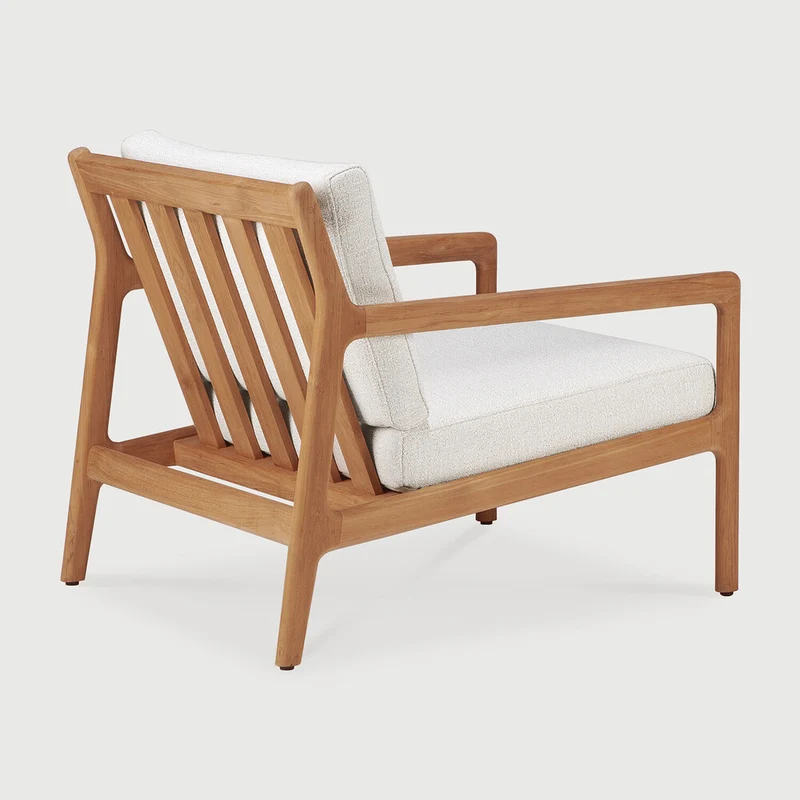 Jack Outdoor Lounge Chair - Teak Off White