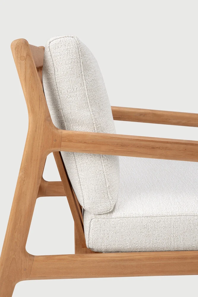 Jack Outdoor Lounge Chair - Teak Off White