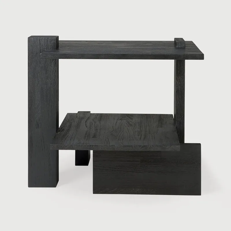 Teak Abstract Side Table
