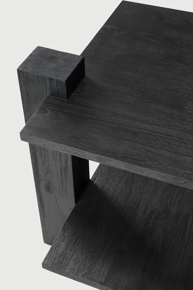 Teak Abstract Side Table