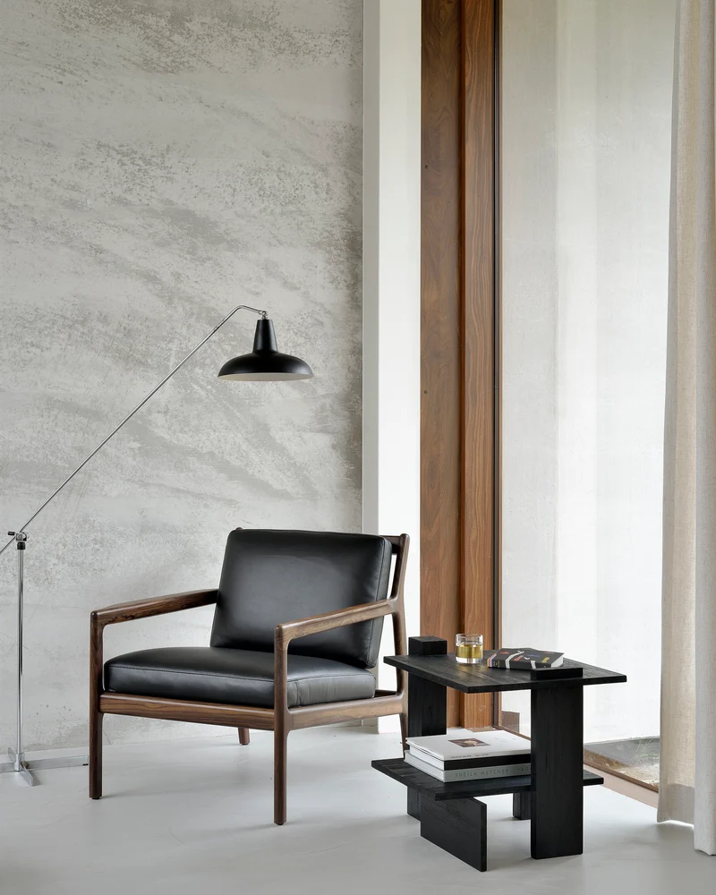 Teak Abstract Side Table