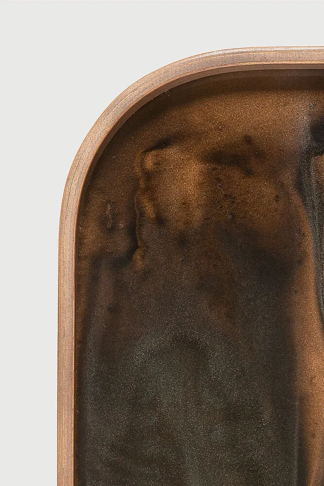 Bronze Organic Glass Valet Tray