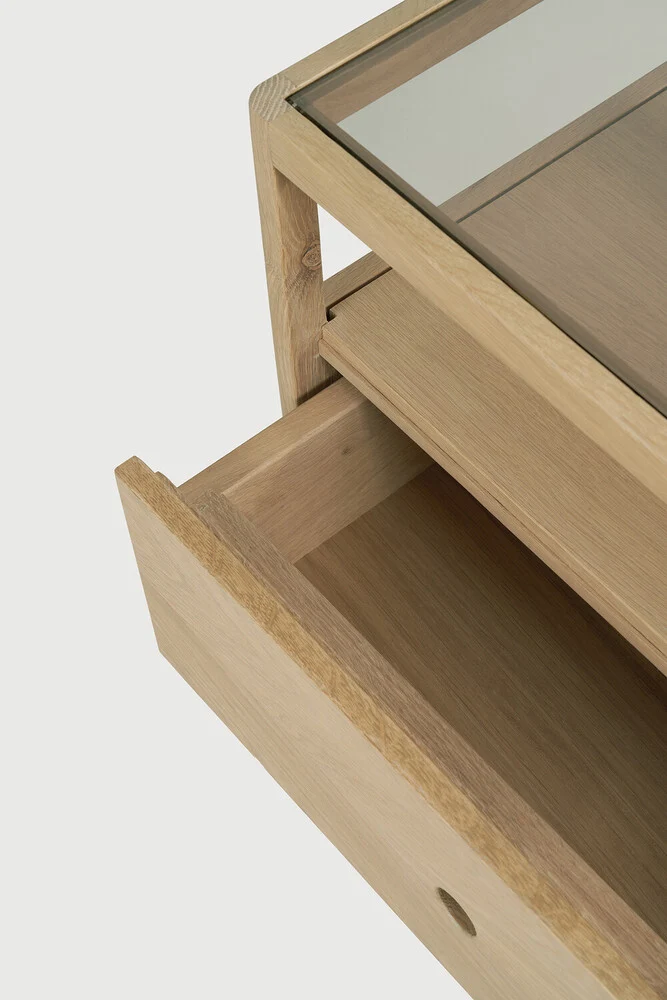 Oak Spindle Bedside Table