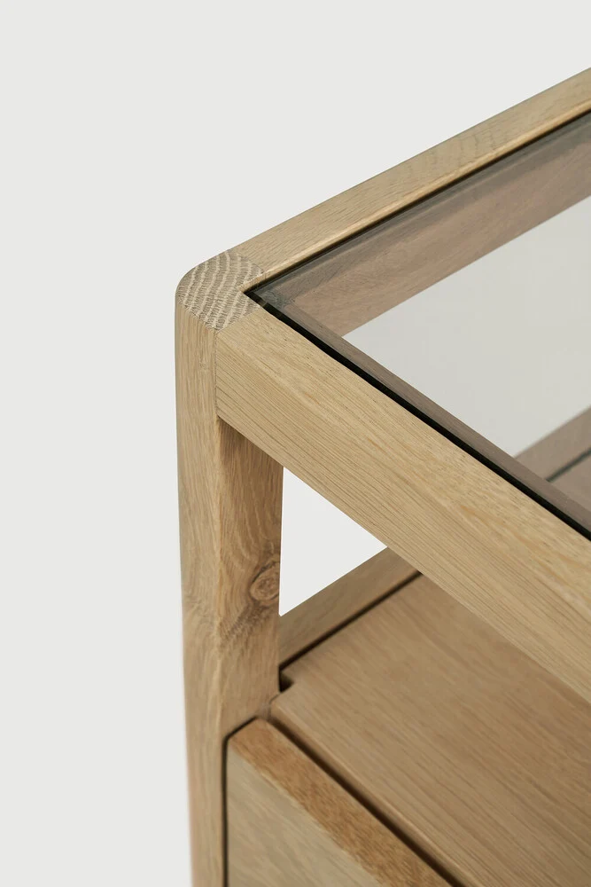 Oak Spindle Bedside Table